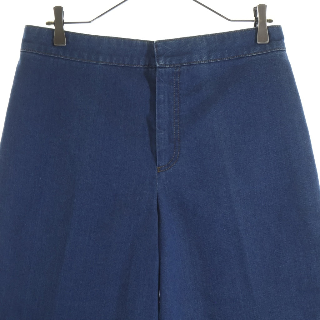 STELLA McCARTNEY(ステラマッカートニー) ファラベラ バックステッチデザイン ジップフライ ハーフバギーデニムパンツ ショーツ レディース インディゴ 380472 SEH56