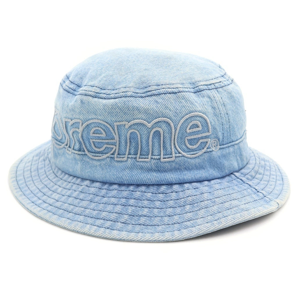 SUPREME(シュプリーム) 23SS Outline Crusher Denim アウトライン クラッシャー デニムバケットハット 帽子 インディゴ