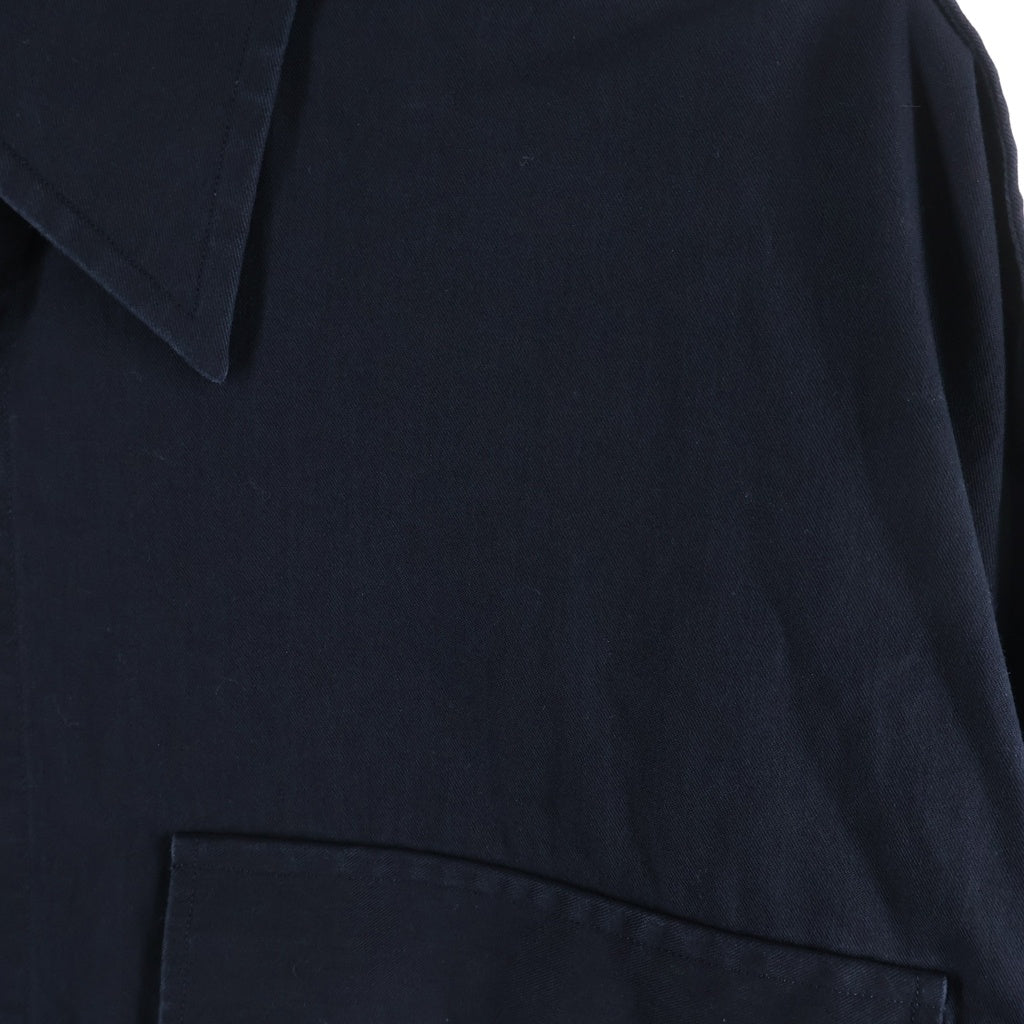 DRIES VAN NOTEN(ドリスヴァンノッテン) 16AW EPOULET SIDE POCKET SHIRT エポーレット サイドポケット 長袖シャツ ネイビー 73-01-81-01004