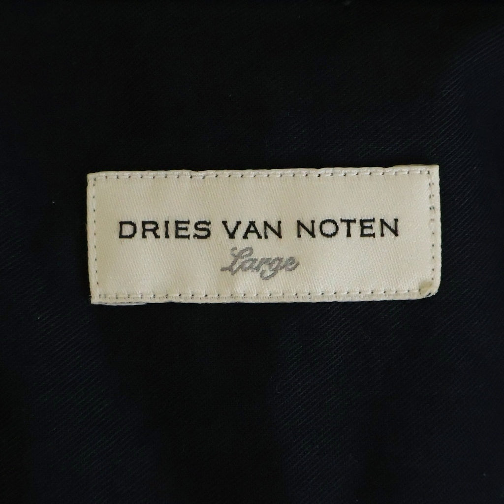 DRIES VAN NOTEN(ドリスヴァンノッテン) 16AW EPOULET SIDE POCKET SHIRT エポーレット サイドポケット 長袖シャツ ネイビー 73-01-81-01004