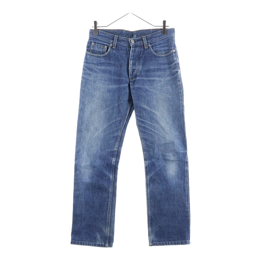 HELMUT LANG(ヘルムートラング) 90S ARCHIVE CLASSIC RAW CUT DENIM TURN UP アーカイブ 本人期 ボタンフライ クラシック ロー ストレートデニム ジーンズ インディゴ