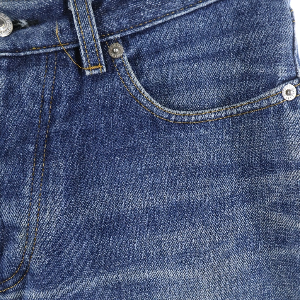 HELMUT LANG(ヘルムートラング) 90S ARCHIVE CLASSIC RAW CUT DENIM TURN UP アーカイブ 本人期 ボタンフライ クラシック ロー ストレートデニム ジーンズ インディゴ