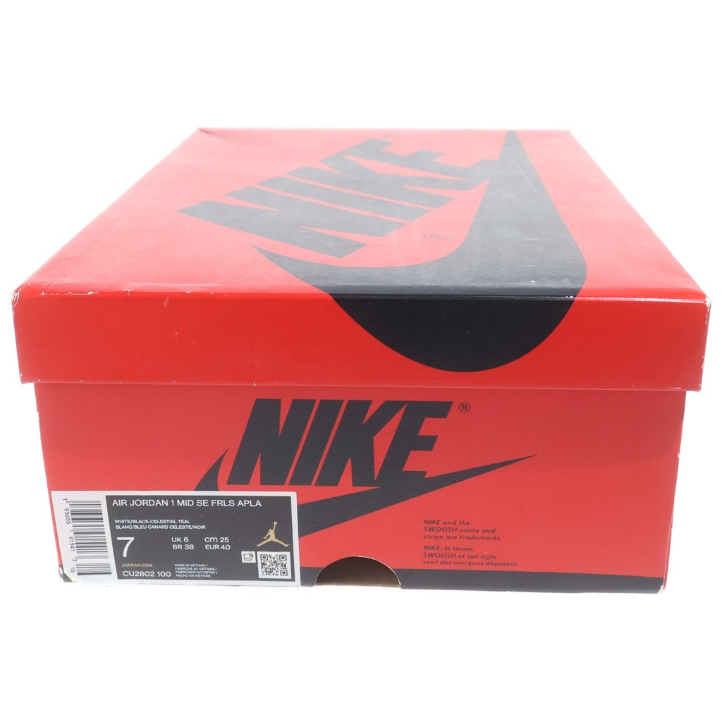 NIKE(ナイキ) ×FACETASM AIR JORDAN 1 MID ファセッタズム エアジョーダン1 ミッドカットスニーカー US7/25cm ホワイト/ブルー CU2802-100