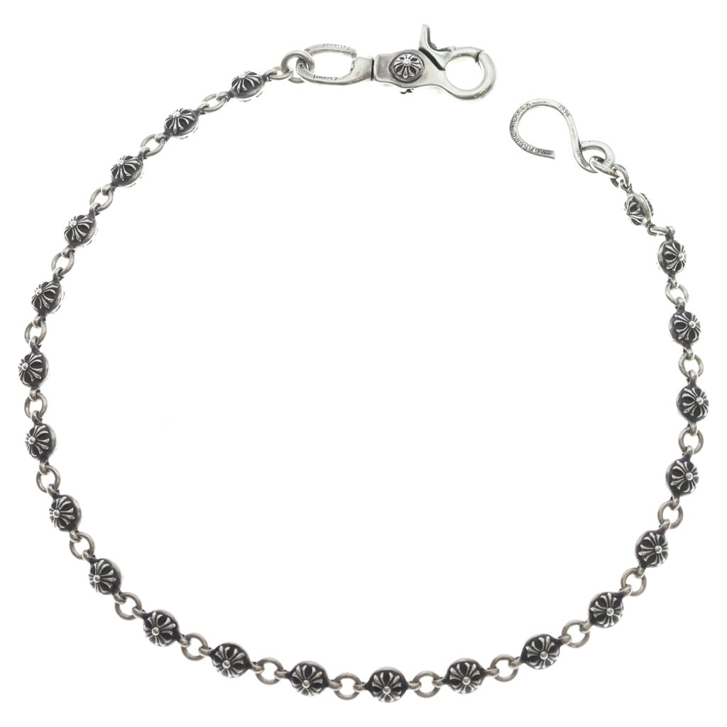 CHROME HEARTS(クロムハーツ) 2BALL LONG-S/1クリップロング#2クロスボール ウォレットチェーン シルバー BCA386