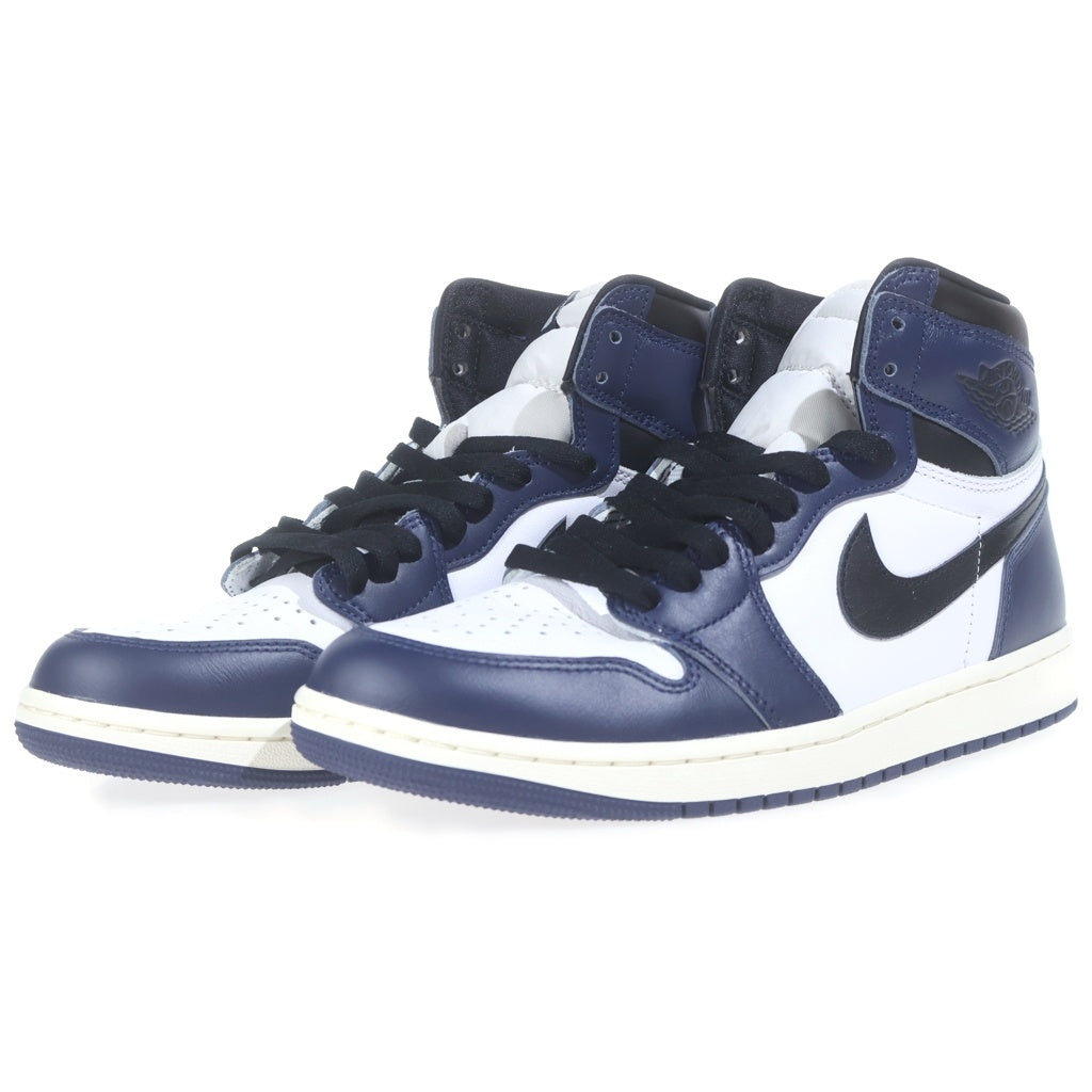 NIKE(ナイキ) AIR JORDAN 1 RETRO HIGH OG Midnight Navy エアジョーダン レトロ ハイカットスニーカー ホワイト/ネイビー US9.5/27.5cm DZ5485-401