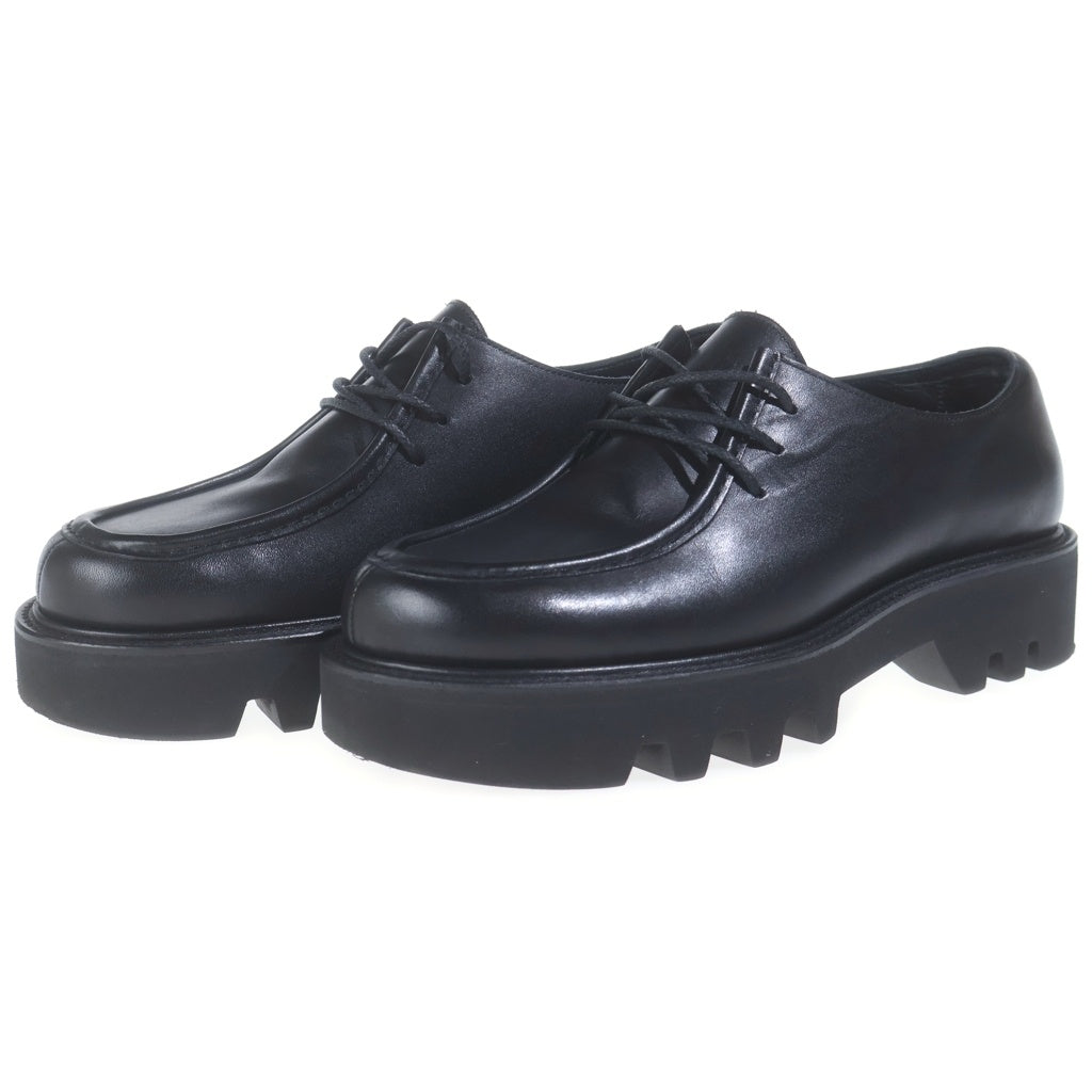 foot the coacher(フットザコーチャー) TIROLEAN SHOES TWEETY SOLE チロリアン レザー レースアップブーツ シューズ 厚底 ブラック FTC2434003