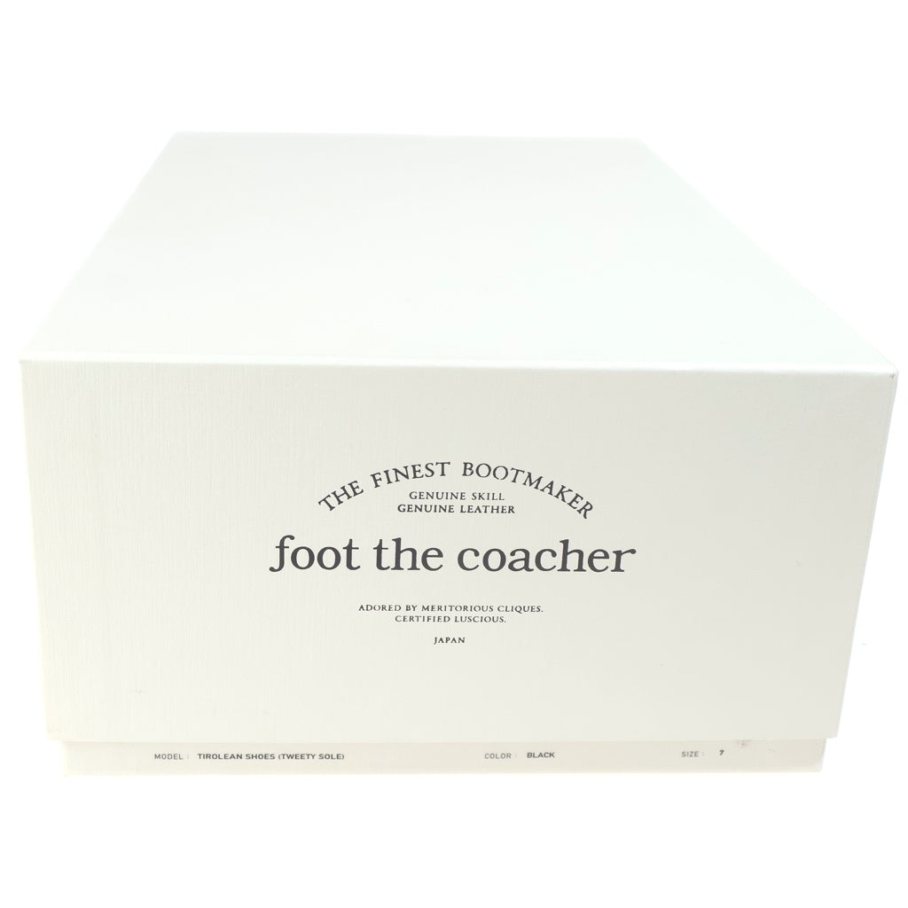 foot the coacher(フットザコーチャー) TIROLEAN SHOES TWEETY SOLE チロリアン レザー レースアップブーツ シューズ 厚底 ブラック FTC2434003