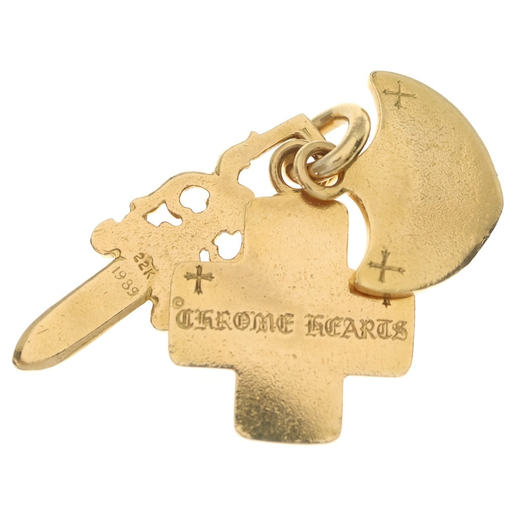 CHROME HEARTS(クロムハーツ) 22K 3 TRINKETS 3トリンケッツ ネックレストップ ゴールド