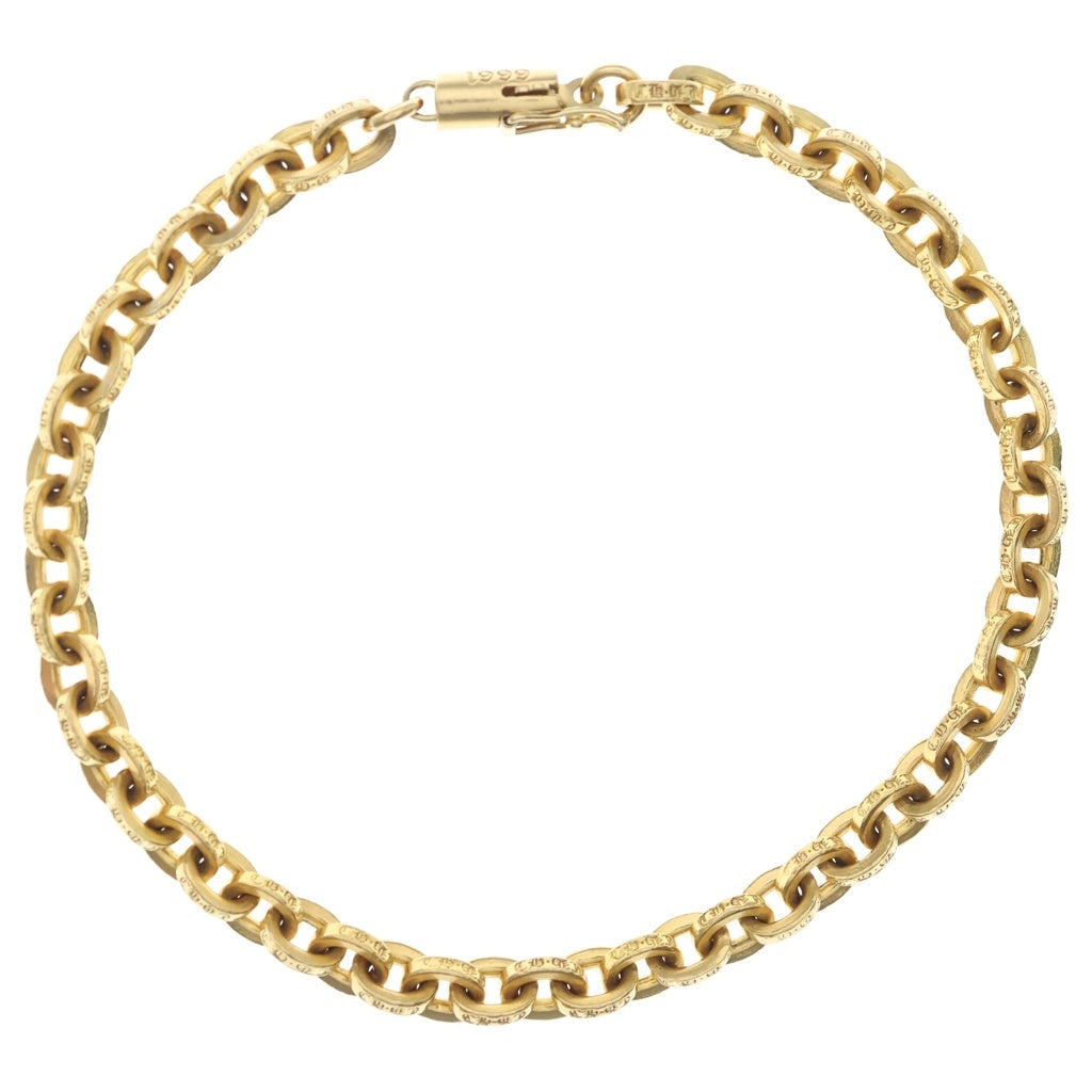 CHROME HEARTS(クロムハーツ) 22K PAPER CHAIN ペーパーチェーン ブレスレット ゴールド BCA025