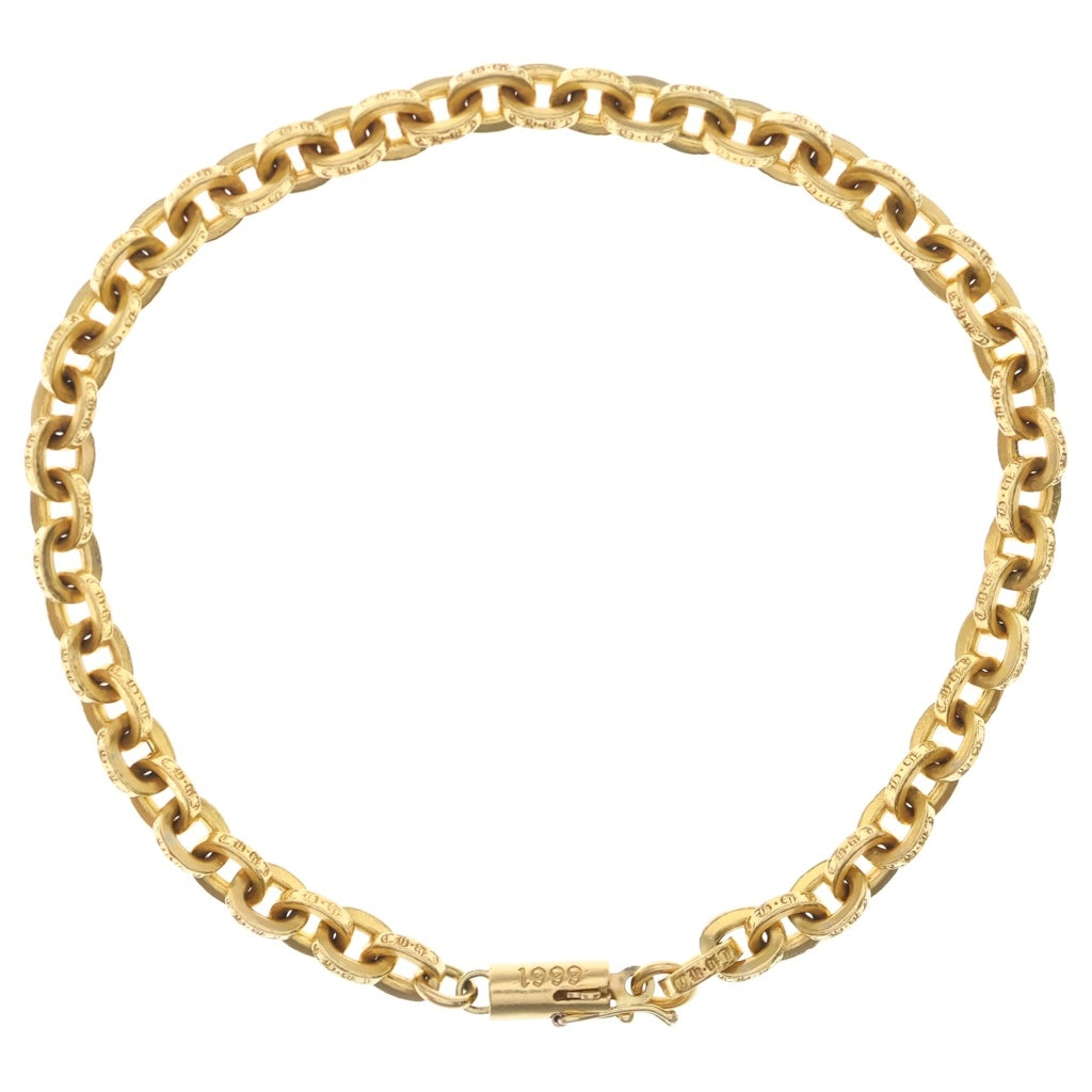 CHROME HEARTS(クロムハーツ) 22K PAPER CHAIN ペーパーチェーン ブレスレット ゴールド BCA025