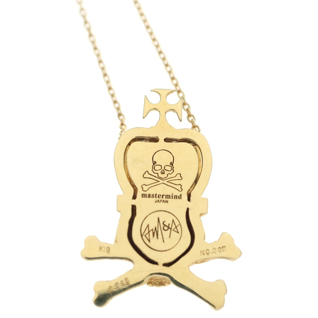 mastermind JAPAN(マスターマインドジャパン) ×AM&A アントニオマーフィー&アストロ K18 クラウンスカルモチーフ ダイヤ ペンダントトップ ネックレス ゴールド