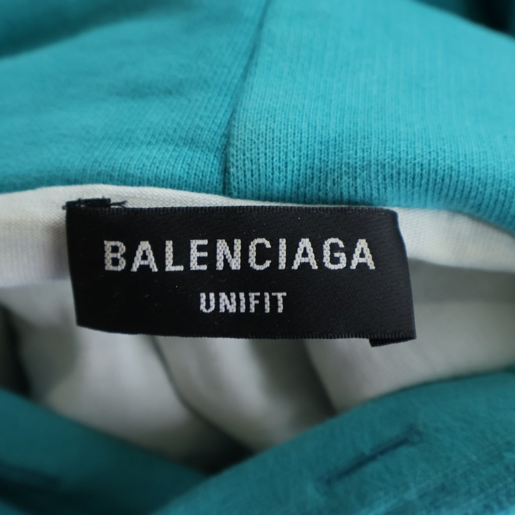 BALENCIAGA(バレンシアガ) 21SS Caps Destroyed Hoodie キャップス デストロイ加工プルオーバーパーカー フーディー ブルー 659403 TKVB6