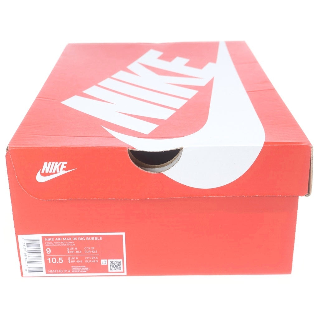 NIKE(ナイキ) AIR MAX 95 BIG BUBBLE OG HOT CURRY エアマックス ビッグバブル ホットカリー ローカットスニーカー グレー US9/27cm HM4740-014