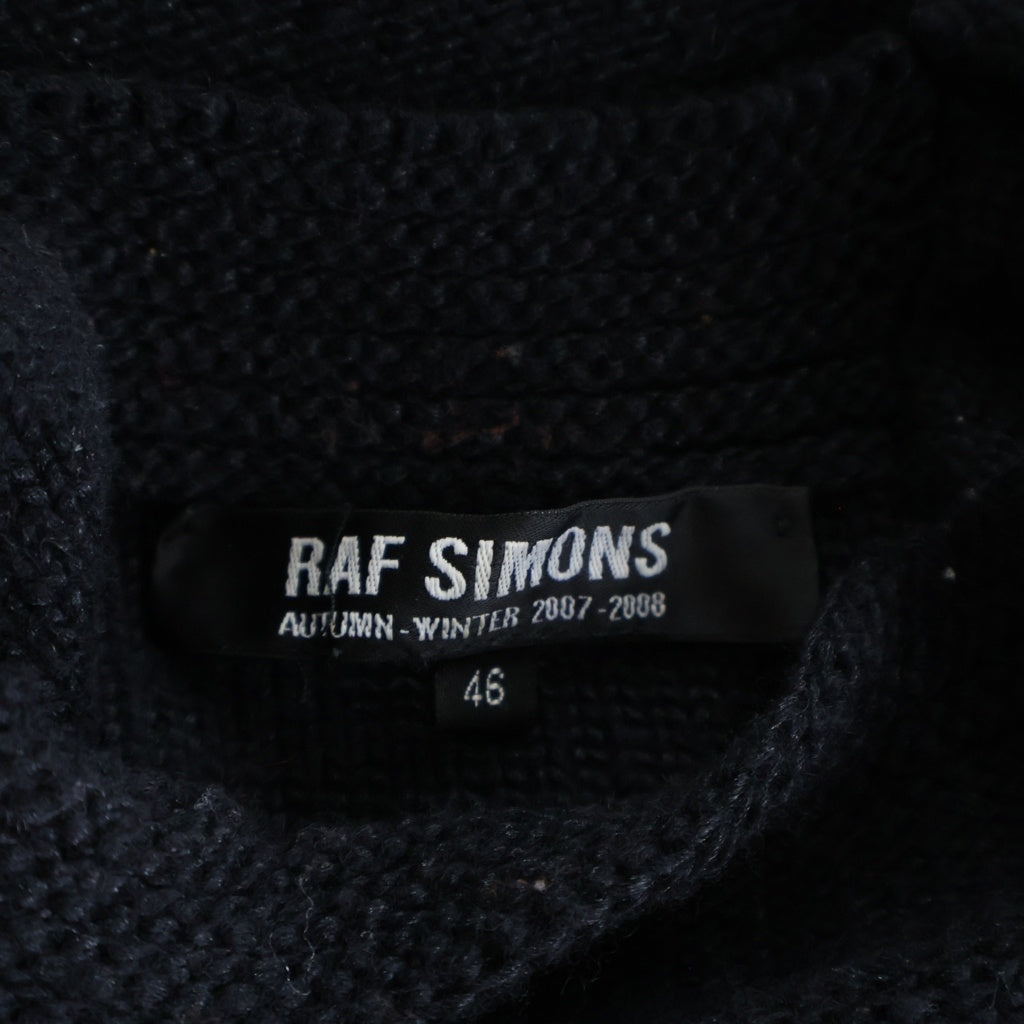 RAF SIMONS(ラフシモンズ) 07AW ARCHIVE メタリックアーマー ハイネック プルオーバー ニットセーターブラック