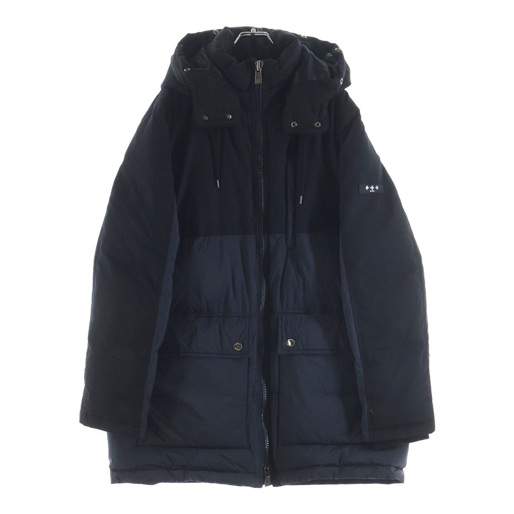 TATRAS(タトラス) 19AW ZOLDO ゾルド ナイロン切替 ファーフーデッドダウンジャケット ブラック MTK19A4136