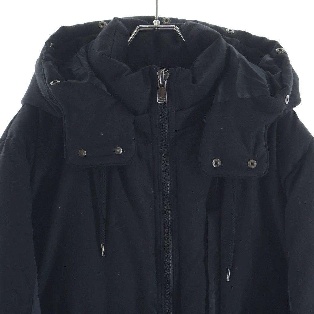 TATRAS(タトラス) 19AW ZOLDO ゾルド ナイロン切替 ファーフーデッドダウンジャケット ブラック MTK19A4136