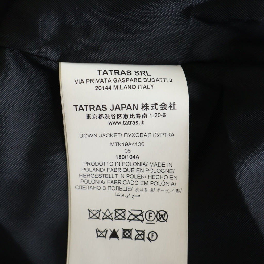 TATRAS(タトラス) 19AW ZOLDO ゾルド ナイロン切替 ファーフーデッドダウンジャケット ブラック MTK19A4136