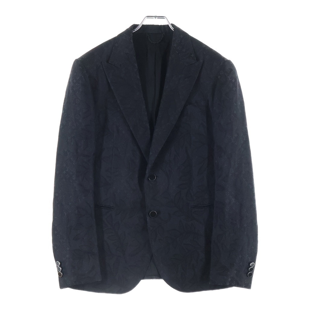 LOUIS VUITTON(ルイヴィトン) 24SS モノグラム総柄 シングルテーラードジャケット ブラック RM241F ZD0 HQFJ4E