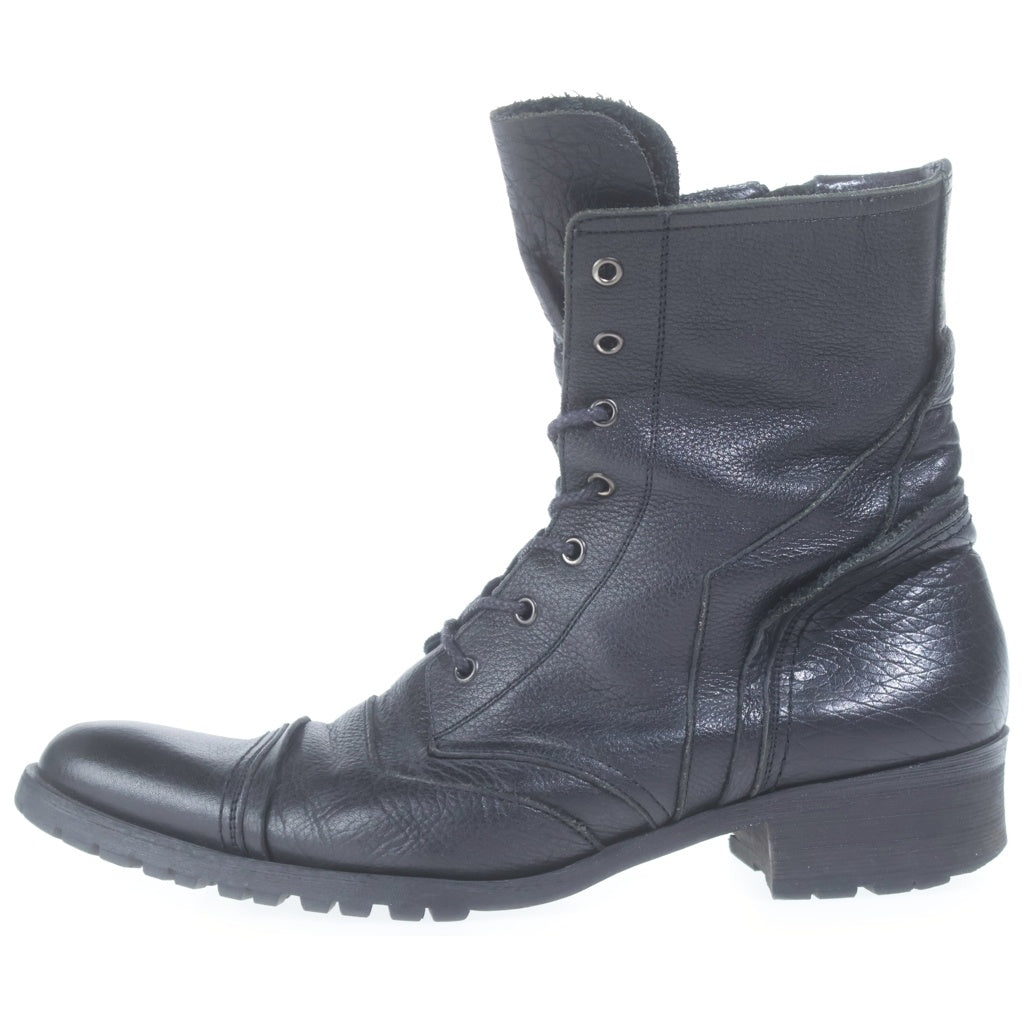 5351 POUR LES HOMMES(5351プールオム) SIDE ZIP LACE UP BOOTS サイドジップ レースアップ ブーツ ブラック
