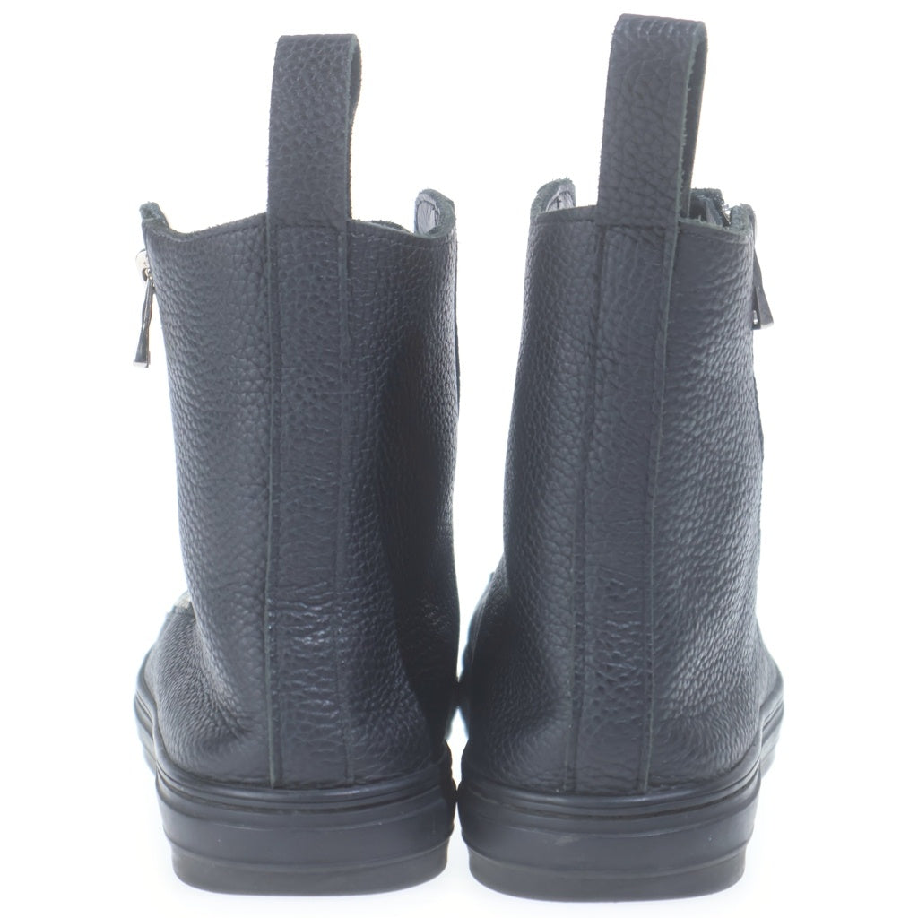 5351 POUR LES HOMMES(5351プールオム) SIDE ZIP UP LEATHER HIGH CUT SNEAKERS サイドジップアップ レザー ハイカット スニーカー ブラック