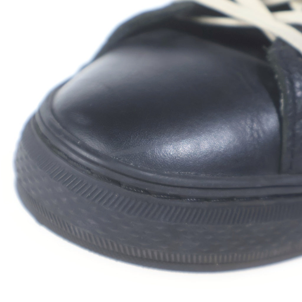 5351 POUR LES HOMMES(5351プールオム) SIDE ZIP UP LEATHER HIGH CUT SNEAKERS サイドジップアップ レザー ハイカット スニーカー ブラック