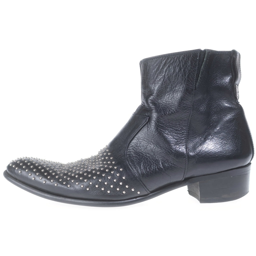 5351 POUR LES HOMMES(5351プールオム) STUDS REATHER SHORT BOOTS スタッズ レザー ショート ブーツ ブラック