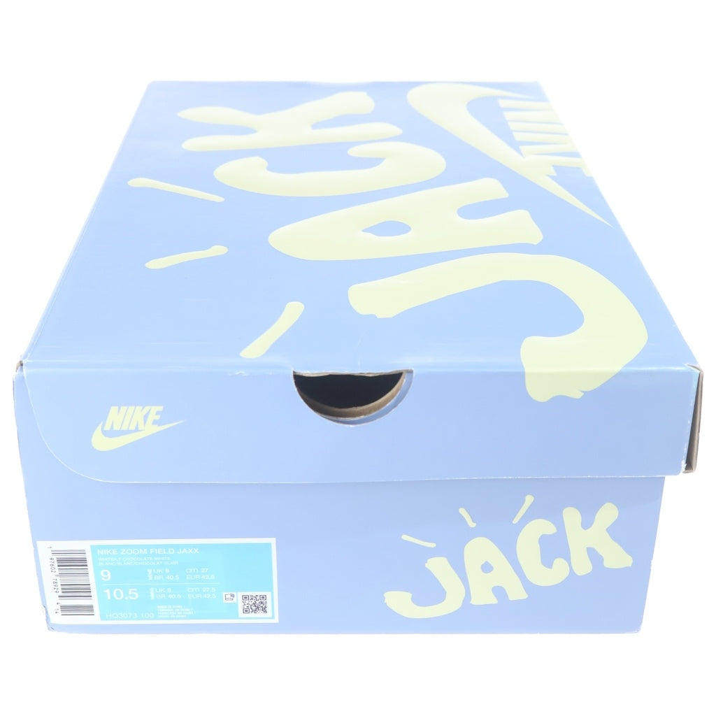 NIKE(ナイキ) ×TRAVIS SCOTT ZOOM FIELD JAXX トラヴィススコット ズーム フィールド ジャックス ローカットスニーカー ブラウン/ホワイト US9/27.0cm HQ3073-100