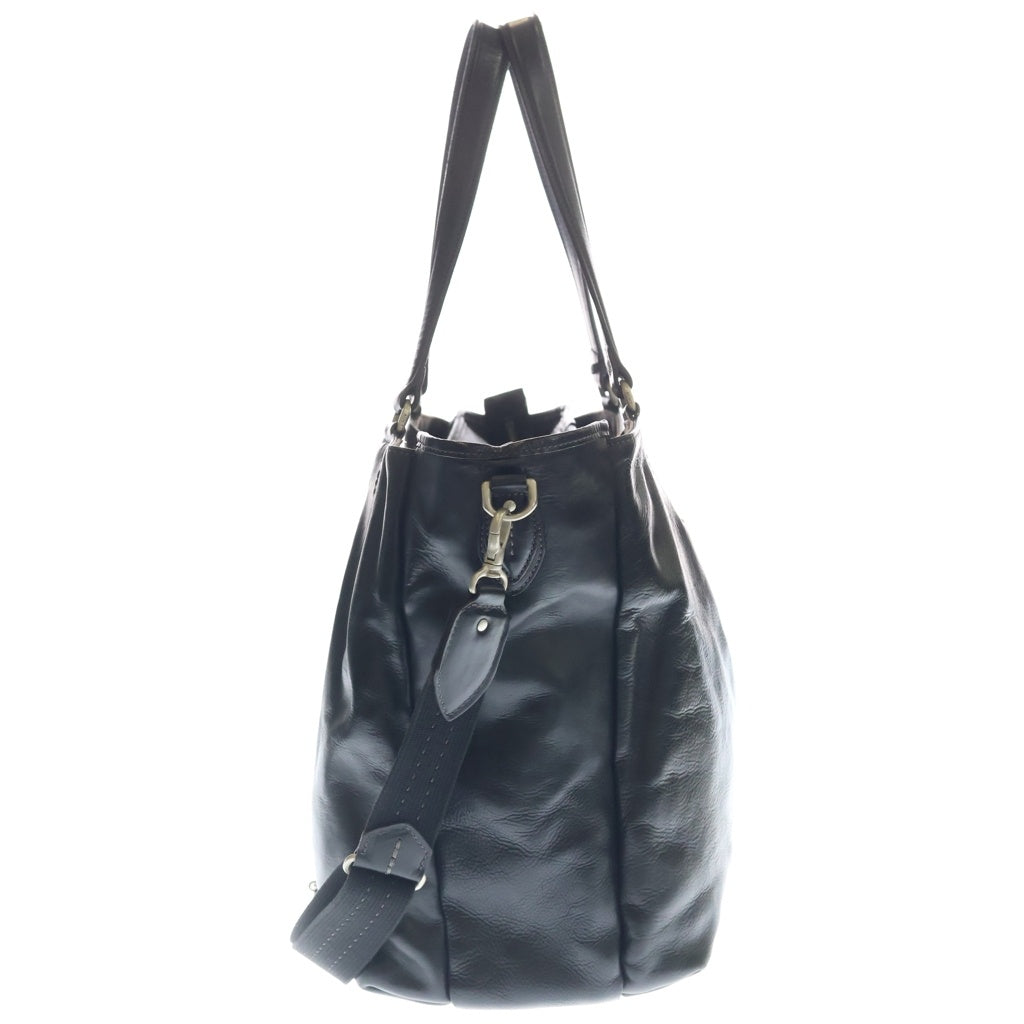 ANIARY(アニアリー) 2WAY LEATHER SHOULDER BAG 2ウェイ レザーショルダーバッグ ブラック