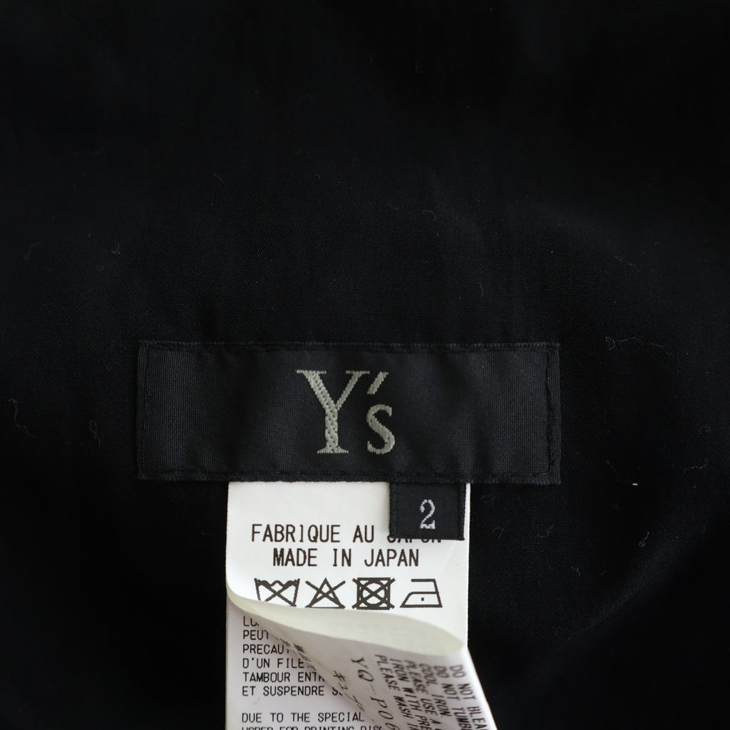 Y's(ワイズ) 26SS Y FLAP POCKET ELASTIC WAIST PANTS フラップ ポケット エラスティック ウエスト イージーパンツ レディース ブラック YQ-P06-226