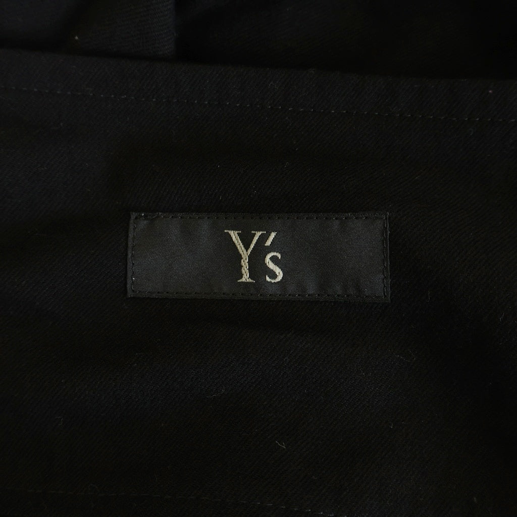 Y's(ワイズ) CROSS WEAVE GABARDINE SHIRRING SHOULDER STRAP DRESS クロス ウィーブ ショルダーストラップ ドレス ワンピース レディース ブラック YK-D18-010