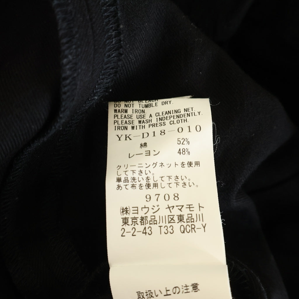 Y's(ワイズ) CROSS WEAVE GABARDINE SHIRRING SHOULDER STRAP DRESS クロス ウィーブ ショルダーストラップ ドレス ワンピース レディース ブラック YK-D18-010