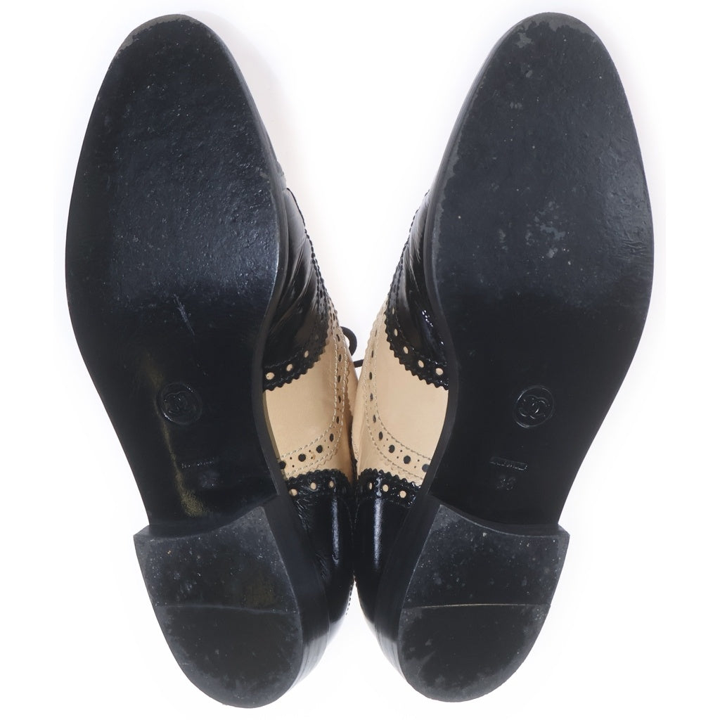 CHANEL(シャネル) 96AW CC SPECTATOR OXFORDS ウィングチップ オックスフォード レースアップレザーシューズ レディース ベージュ/ブラック