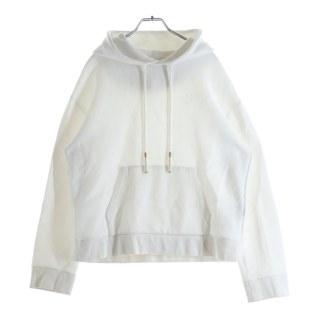 LOUIS VUITTON(ルイヴィトン) 24SS パールコード エンブロイダードジャージーフーディ スウェットプルオーバーパーカー ホワイト RM241 CFJ HQY87W