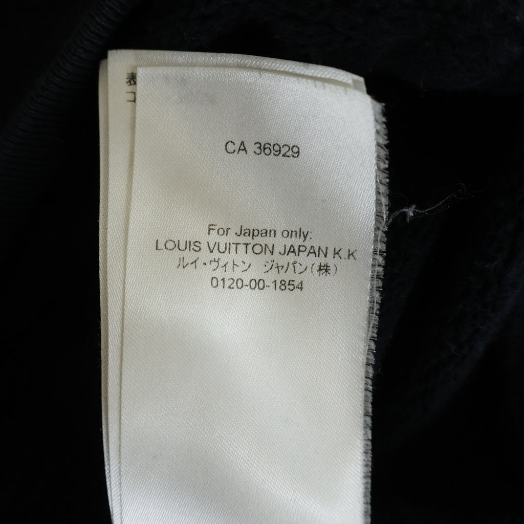 LOUIS VUITTON(ルイヴィトン) 23SS シグネチャーロゴ スウェットプルオーバーパーカー フーディ ブラック RM231Q IHN HNY56W