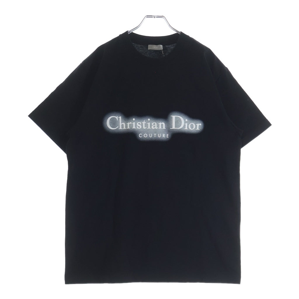 Christian Dior(クリスチャンディオール) 24AW CHRISTIAN DIOR COUTURE クリスチャン ディオール クチュール ロゴプリント クルーネック半袖Tシャツ カットソー ブラック 443J696A0554