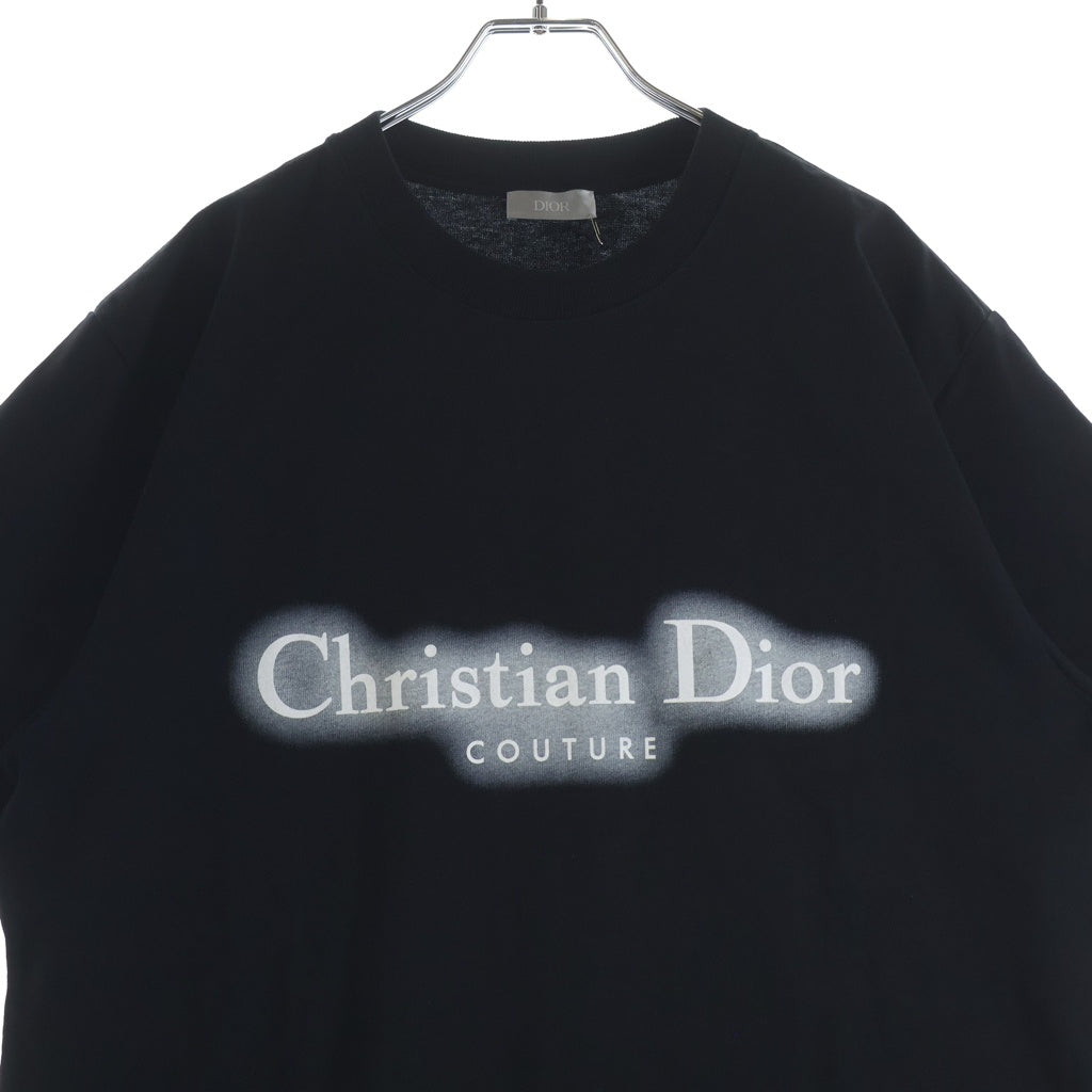 Christian Dior(クリスチャンディオール) 24AW CHRISTIAN DIOR COUTURE クリスチャン ディオール クチュール ロゴプリント クルーネック半袖Tシャツ カットソー ブラック 443J696A0554