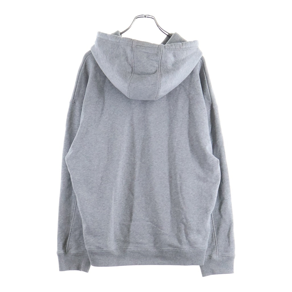 LOEWE(ロエベ) RELAXED FIT HOODIE リラックスフィット レザードローストリング ロゴエンブロイダリー プルオーバーフーデッドパーカー グレー H526Y25X53