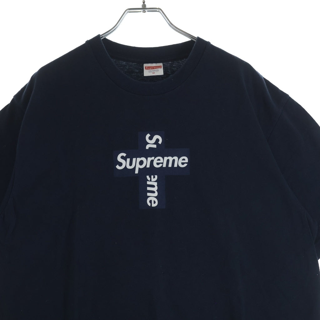 SUPREME(シュプリーム) 20AW Cross Box Logo Tee クロス ボックスロゴ クルーネック半袖Tシャツ カットソー ネイビー