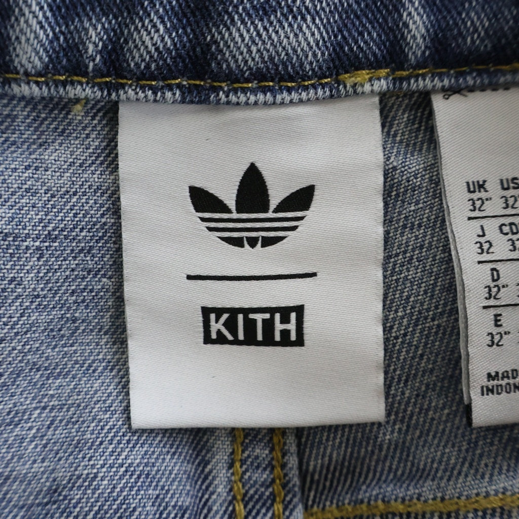 KITH(キス) ×ADIDAS MESSI FOOTBALL DENIM SHORT アディダス メッシ フットボール デニムショーツ ハーフパンツ インディゴ KU4246