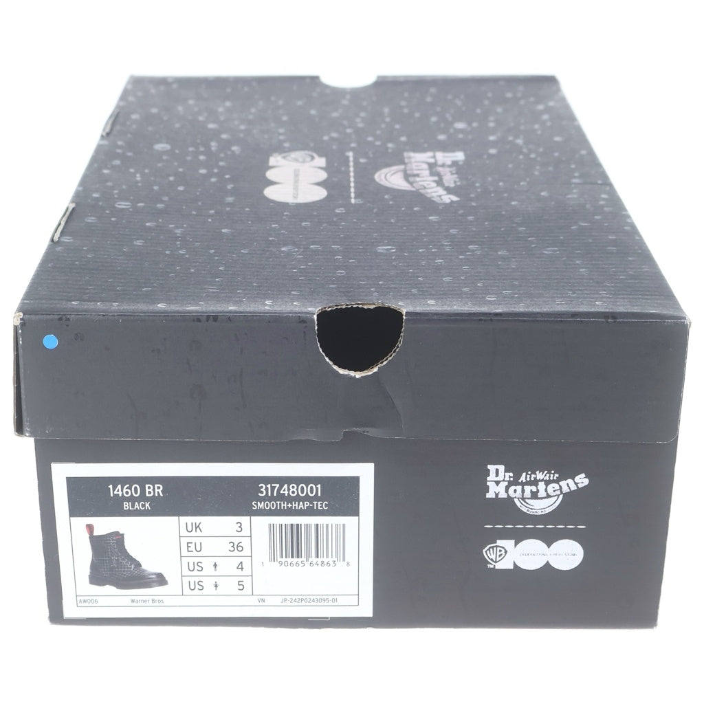 Dr.Martens(ドクターマーチン) ×WARNER BROS 1460 BLADE RUNNER ワーナーブラザーズ ブレードランナー 8ホール サイドジップ ブーツ レディース ブラック/レッド UK3 31748001