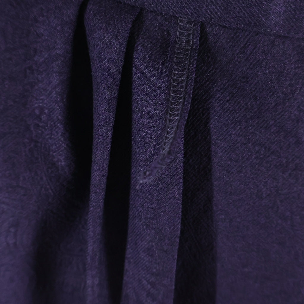 elephant TRIBAL fabrics(エレファントトライバルファブリックス) 22AW ペイズリー柄 3タック イージー テーパード スラックスパンツ パープル E22FW-S-3T02B