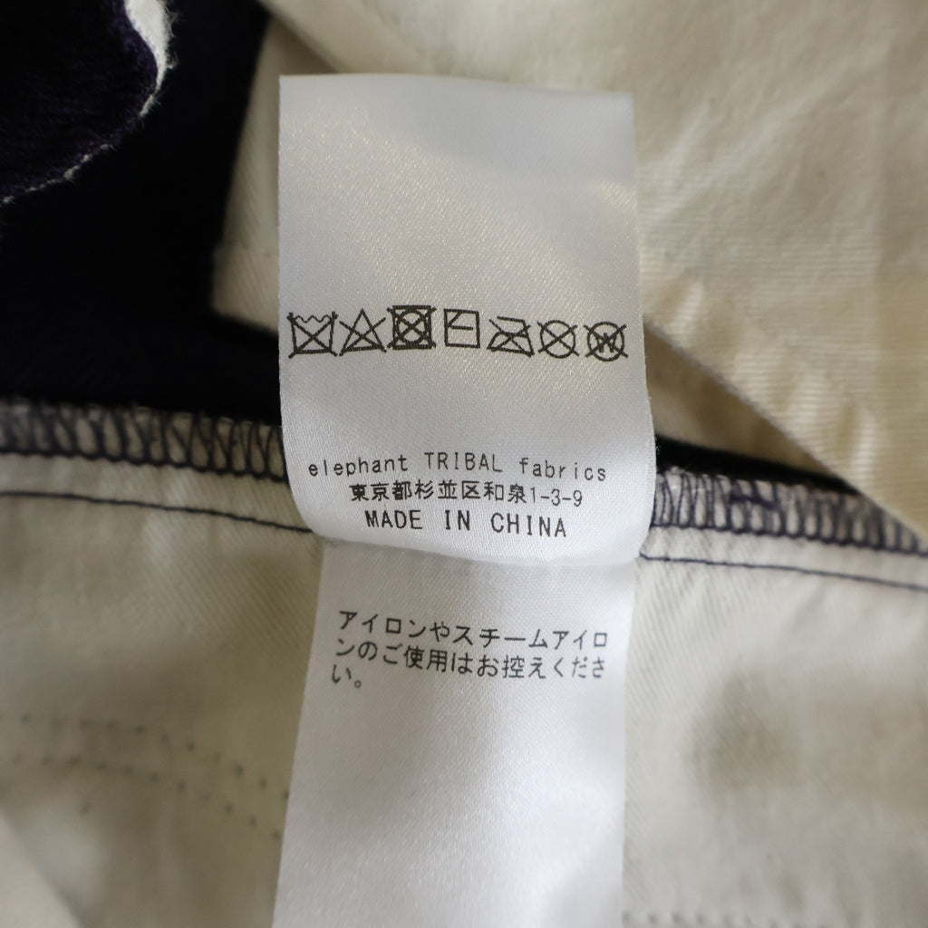 elephant TRIBAL fabrics(エレファントトライバルファブリックス) 22AW ペイズリー柄 3タック イージー テーパード スラックスパンツ パープル E22FW-S-3T02B