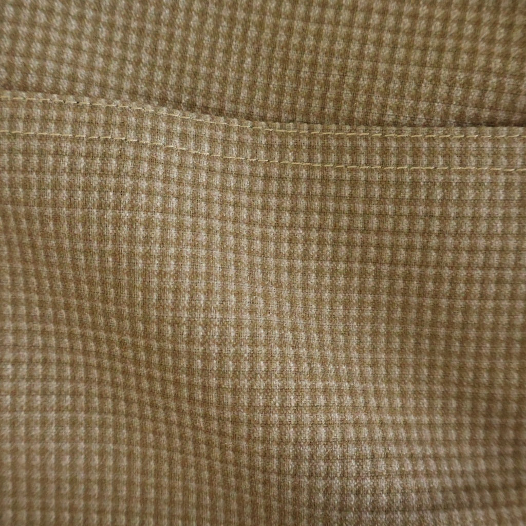 elephant TRIBAL fabrics(エレファントトライバルファブリックス) 19SS オレンジステッチ チェック柄 テーパード スラックスパンツ ベージュ/オレンジ eS-SP1906