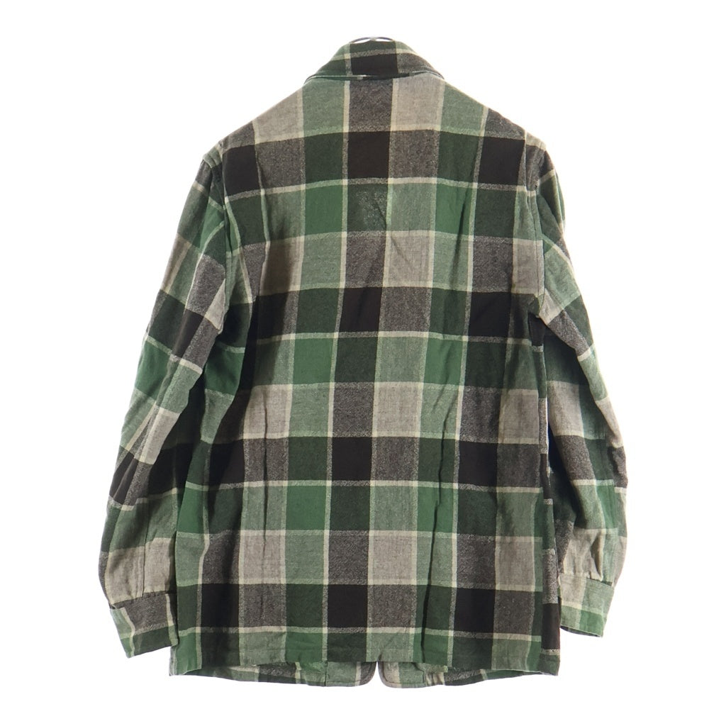 PENDLETON(ペンドルトン) 50S VINTAGE ヴィンテージ くるみボタン チェック柄 ウールジャケット グリーン/ブラウン