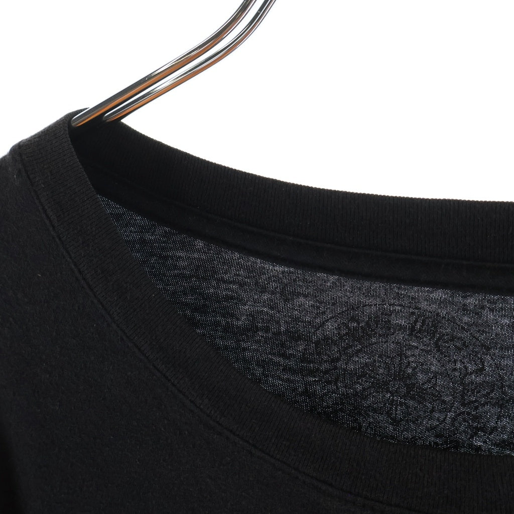 CHROME HEARTS(クロムハーツ) BACK GRAD CIRCLE LOGO L/S TEE バックグラデーション サークルロゴ 袖フローラル クルーネック 長袖Tシャツ カットソー ブラック