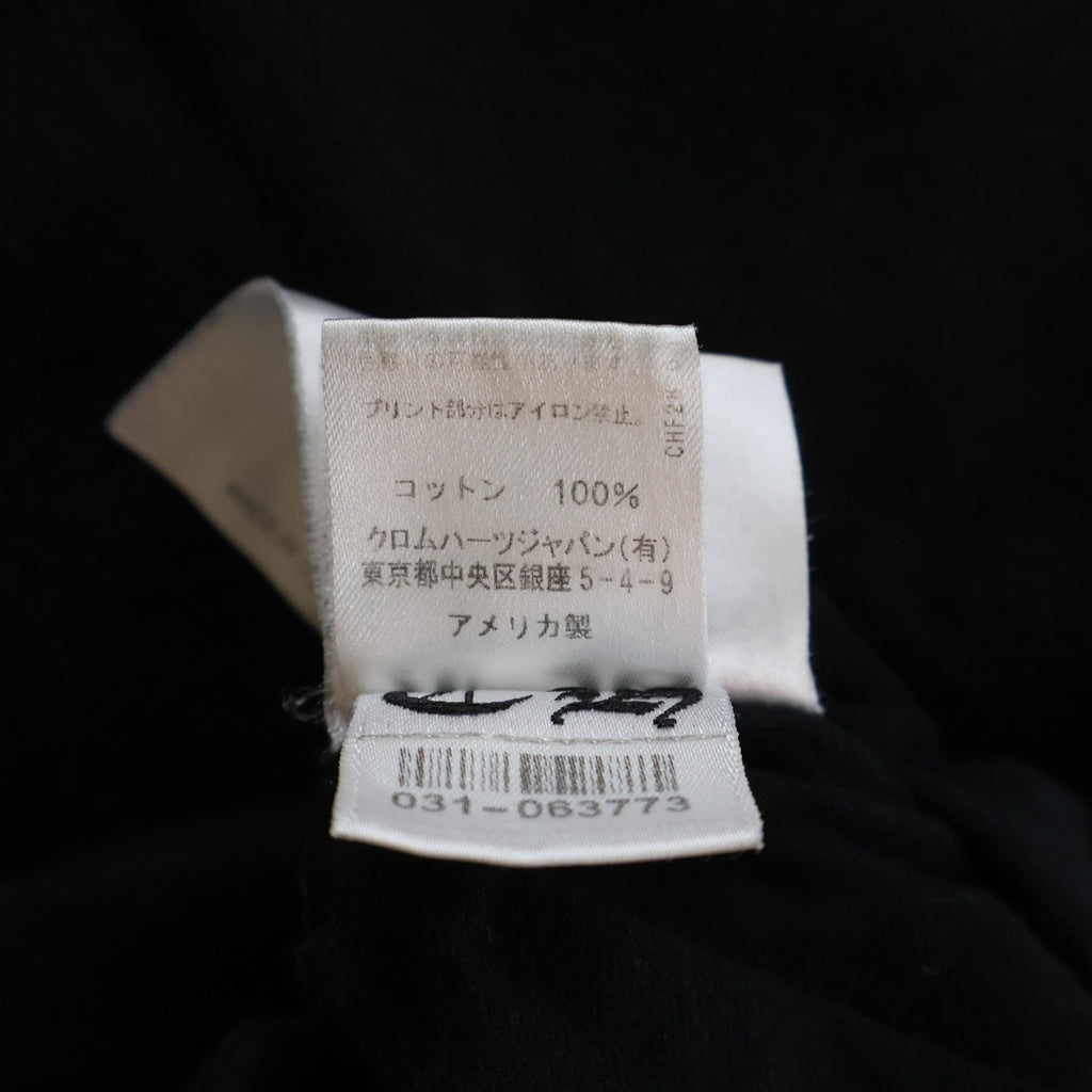 CHROME HEARTS(クロムハーツ) BACK GRAD CIRCLE LOGO L/S TEE バックグラデーション サークルロゴ 袖フローラル クルーネック 長袖Tシャツ カットソー ブラック
