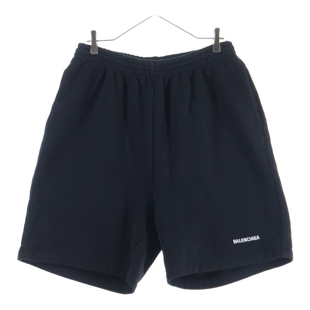BALENCIAGA(バレンシアガ) 21SS ワードローブ ロゴスウェットショーツ ハーフパンツ ブラック 674591 TMVF5