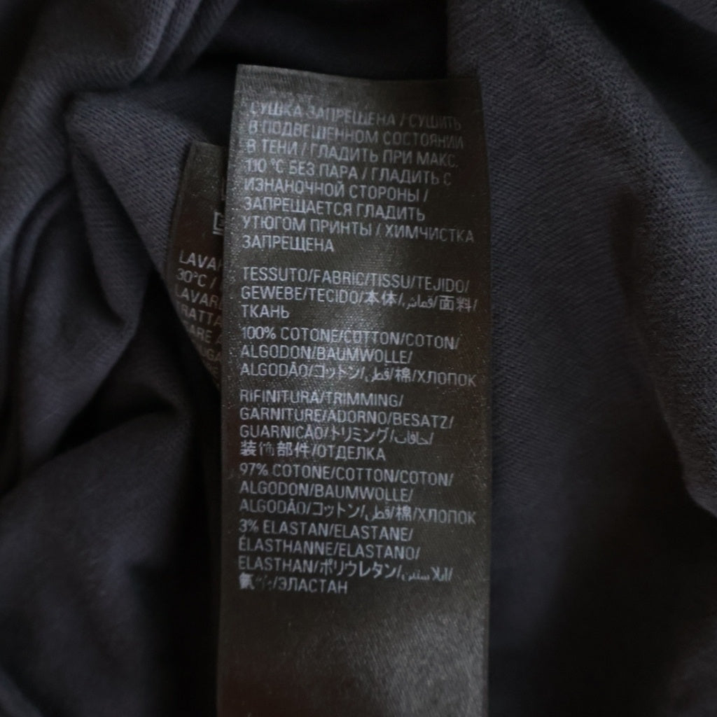 BALENCIAGA(バレンシアガ) 23AW LONG SLEEVE METAL T-SHIRT メタル 両面アームプリント クルーネック 長袖Tシャツ カットソー ブラック 739027 TPVI2