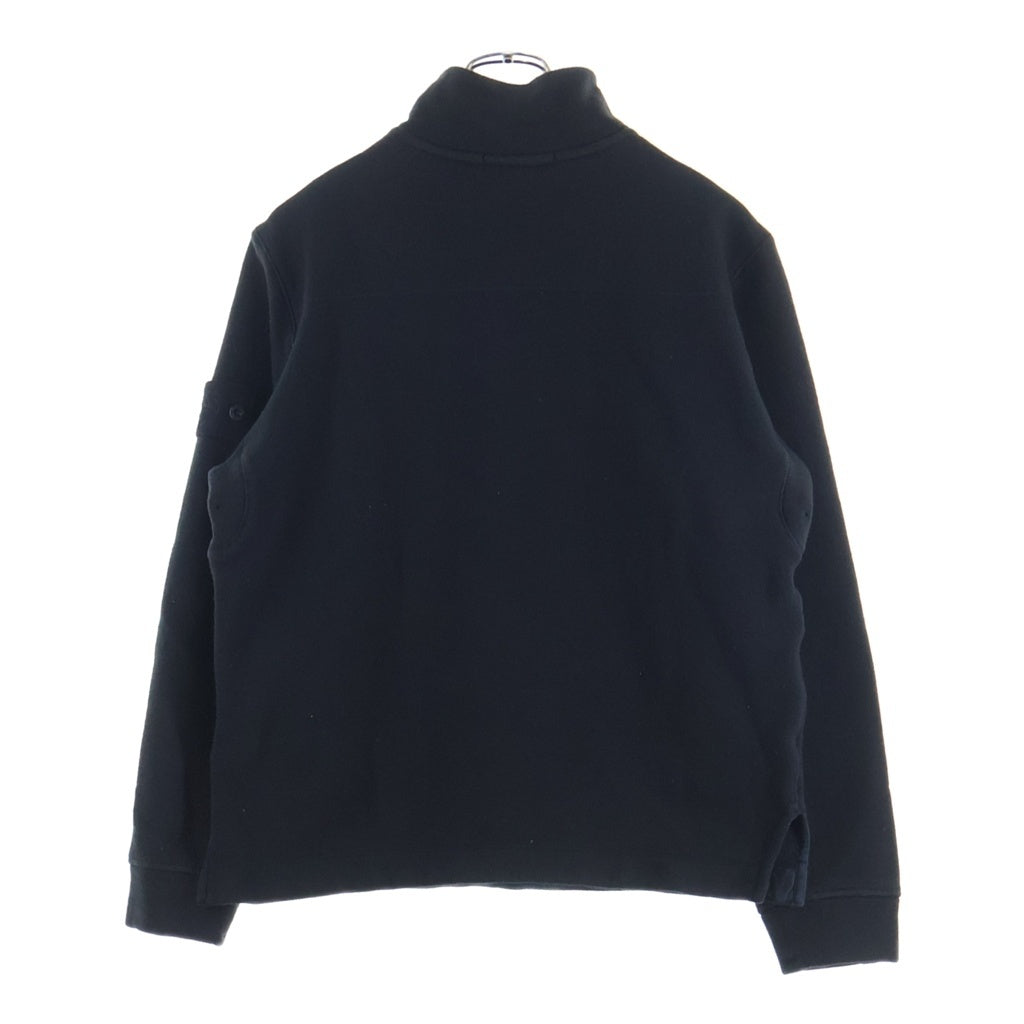 STONE ISLAND(ストーンアイランド) GHOST PIECE ゴーストピース ワッペン付き ハーフジッププルオーバースウェット トレーナー ブラック 7915631F3