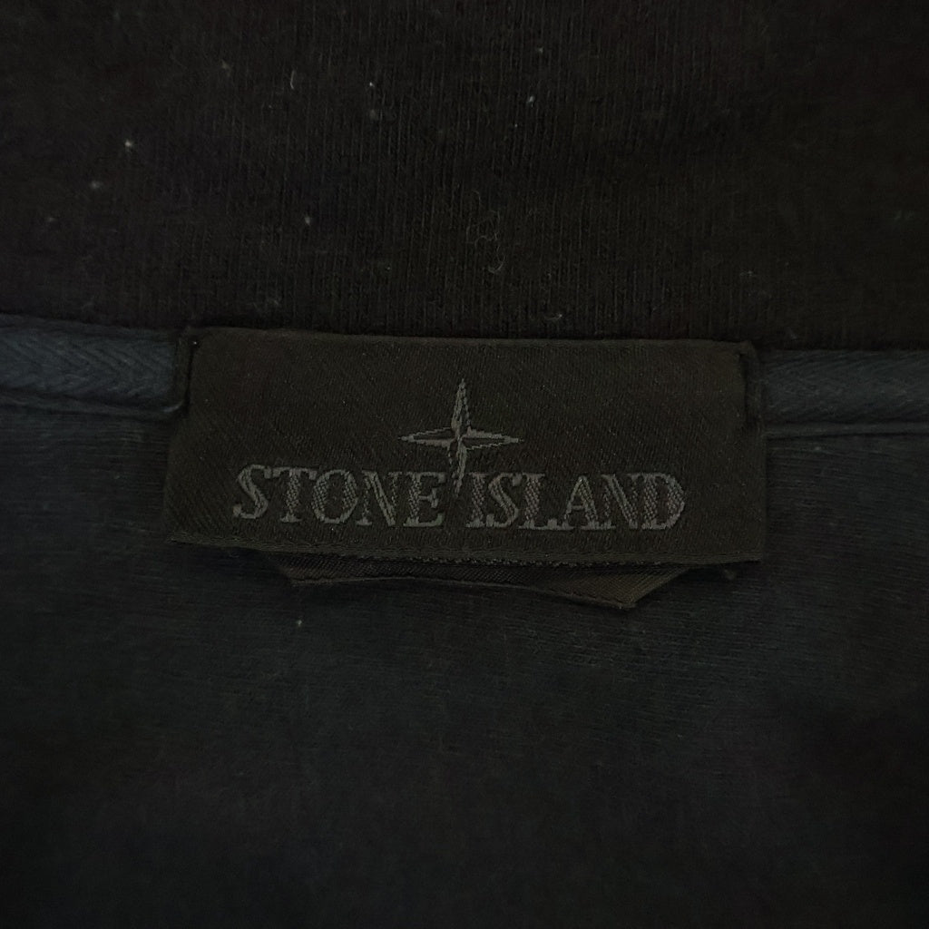 STONE ISLAND(ストーンアイランド) GHOST PIECE ゴーストピース ワッペン付き ハーフジッププルオーバースウェット トレーナー ブラック 7915631F3